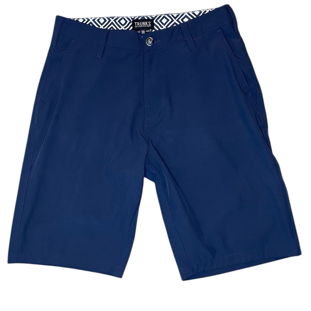 Trunks Brand Navy Blue Men’s Flat Front Shorts-Size 30